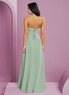 Barbie ♥ Azazie Bridesmaid Dresses Agave A-Line Sweetheart Neckline Chiffon Dress image2