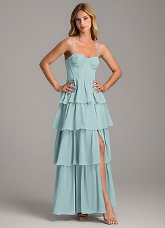 Azazie Alanna Bridesmaid Dresses Mist A-Line Sweetheart Neckline Chiffon Dress image5