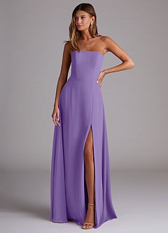 Azazie Wren Bridesmaid Dresses Tahiti A-Line Side Slit Chiffon Convertible Dress image1