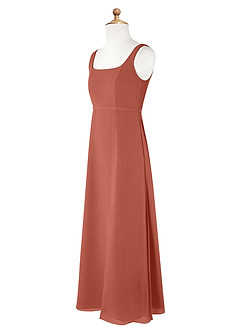 Azazie Renee Junior Clay A-Line Side Slit Chiffon Dress image7