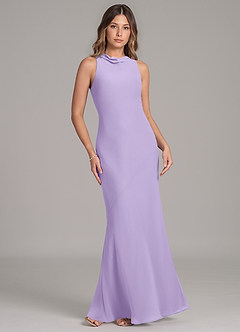Azazie Allettie Bridesmaid Dresses Lilac Mermaid Chiffon Dress image6