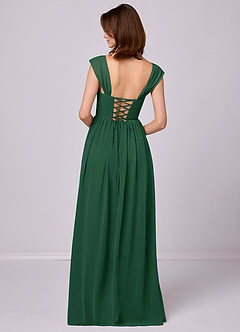 Barbie ♥ Azazie Bridesmaid Dresses Dark Green A-Line Corset Chiffon Dress image6