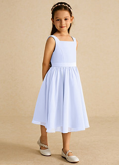 Azazie Ari Flower Girl Dresses Lavender A-Line Sleeveless Chiffon Dress image5