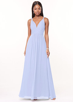 Azazie Maren Abiti da Damigella Abito A-Line in Chiffon Plissettato Lavanda image1