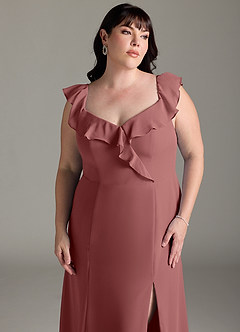 Azazie Sophie Bridesmaid Dresses Amethyst A-Line Off the Shoulder Chiffon Convertible Dress image13