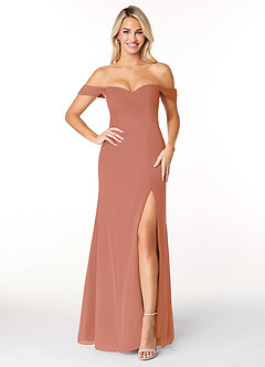 Azazie Joretta Bridesmaid Dresses MAI TAI A-Line Sweetheart Neckline Chiffon Convertible Dress image1