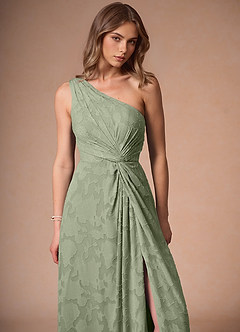 Hermosa Pistachio One Shoulder Maxi Dress image6