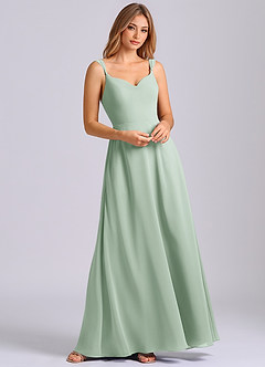 Azazie Beatrice Bridesmaid Dresses Agave A-Line Sweetheart Neckline Chiffon Dress image4