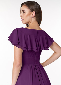 Azazie Hadley Final Sale A-Line Pleated Chiffon Knee-Length Dress image7