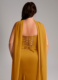 Azazie Sorrel Bridesmaid Dresses Butterscotch Mermaid Strapless Stretch Satin Convertible Dress image11