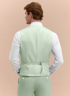 front James Dusty Sage Structured Stretch Suit Vest