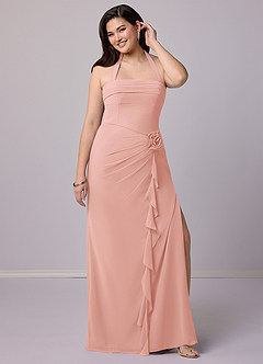 Barbie ♥ Azazie Bridesmaid Dresses Rosette Sheath Strapless Chiffon Convertible Dress image12