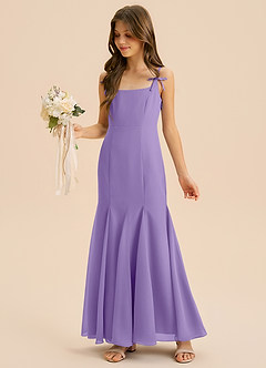 Azazie Evey Junior Abito Sirena in Chiffon Plissettato Tahiti image1