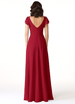 Azazie Omari Bridesmaid Dresses Scarlet A-Line Chiffon Dress image2