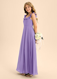 Azazie Callie Junior Tahiti A-Line Ruched Chiffon Dress image7