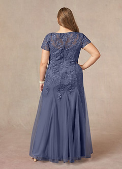 Azazie Laurie Mother of the Bride Dresses Stormy Mermaid Scoop Sequins Tulle Dress image10