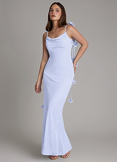 Azazie Kalico Bridesmaid Dresses Lavender Mermaid Pleated Chiffon Dress image1