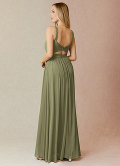 Azazie Reniya Final Sale Agave A-Line Sweetheart Neckline Mesh Convertible Dress image2