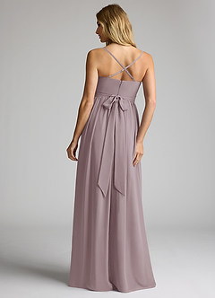 Azazie Llana Maternity Bridesmaid Dresses A-Line Chiffon Floor-Length Dress image2