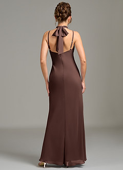 Azazie Cassiana Brautjungfernkleider Meerjungfrau-Linie Plissee Chiffon Kleid Ganache image6