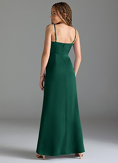 Azazie Maci Junior Klä av Sjöjungfru i Stretch Satin Plisserad image5