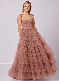 Barbie ♥ Azazie Bridesmaid Dresses Cedar Rose A-Line Sweetheart Neckline Tulle Dress image4