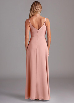 Azazie Daenerys Bridesmaid Dresses Rosette A-Line Cowl Chiffon Dress image2