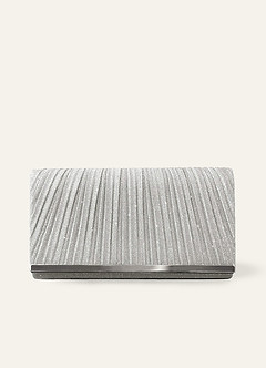 front Pleats Elegant Clutch Bag