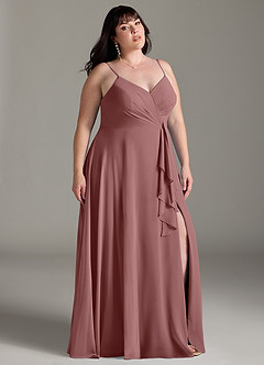 Azazie Akita Bridesmaid Dresses Desert Rose A-Line Chiffon Dress image7