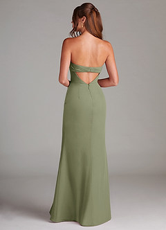 Azazie Leonis Bridesmaid Dresses Pistachio Sheath Strapless Chiffon Convertible Dress image5