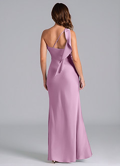 Azazie Driea Brudtärnklänningar Klä av Sjöjungfru i Stretch Satin Ena axeln Blåregn image2