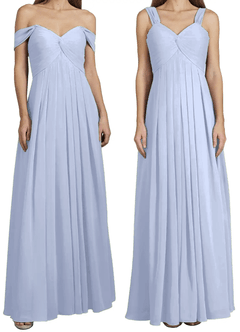 Azazie Kaitlynn Robes de demoiselle d'honneur Robe Empire Convertible en Mousseline de soie Gerafft Eis image8