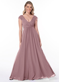 Azazie Jeneva Final Sale Flowy Pleated Chiffon Bridesmaids Dress image3