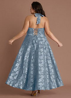 Isabeau Dusty Blue Midi Dress image8