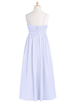 Azazie Astrid Junior Abito A-Line in Chiffon Floreale Lavanda image7