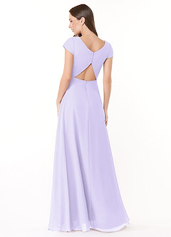 Azazie Hainsly Bridesmaid Dresses Lilac A-Line Sweetheart Neckline Chiffon Dress image2