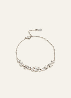 front Crystal Wisteria Chain Bracelet