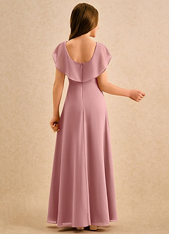 Azazie Kittie Girls Formal Flower Girl Dresses Dusty Rose A-Line Chiffon Dress image2