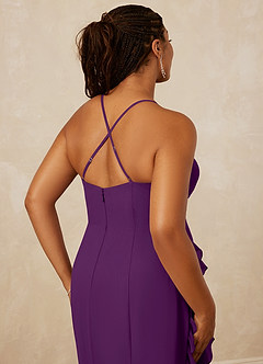 Christian Siriano Bridal for Azazie 1006 Bridesmaid Dresses Grape Mermaid Ruched Chiffon Dress image16