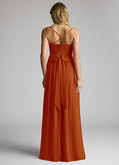 Azazie Llana Maternity Bridesmaid Dresses A-Line Chiffon Floor-Length Dress image4