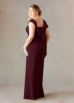 Azazie Ellen Klänningar till brudens mor Klänning Tubklänning i Stretch crepe Sidoslits Cabernet image9