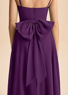 Azazie Bear Junior Grape A-Line Pleated Chiffon Dress image7
