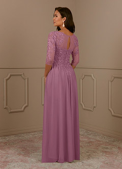 Azazie Harriet Mother of the Bride Dresses Vintage Mauve A-Line Scoop lace Mesh Dress image4