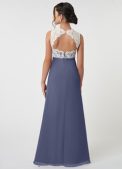 Azazie Rana Junior Stormy A-Line Lace Chiffon Dress image2