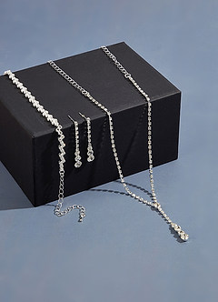front Fallende Strass-Schmuck-Set