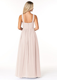 Azazie Elvira Bridesmaid Dresses Rose Petal A-Line Pleated Chiffon Dress image3