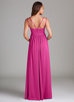 Azazie Emree Maternity Bridesmaid Dresses A-Line Stretch Satin Floor-Length Dress with Pockets image2