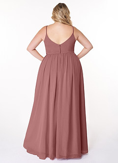 Azazie Rayna Bridesmaid Dresses A-Line V-Neck Pleated Chiffon Floor-Length Dress image10