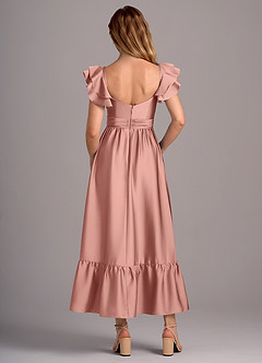 Azazie Anaya Bridesmaid Dresses Rosette A-Line Sweetheart Neckline Stretch Satin Convertible Dress image2
