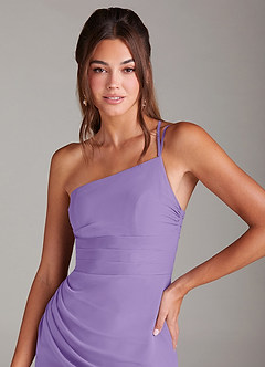 Azazie Eren Bridesmaid Dresses Tahiti Mermaid One Shoulder Chiffon Dress image6